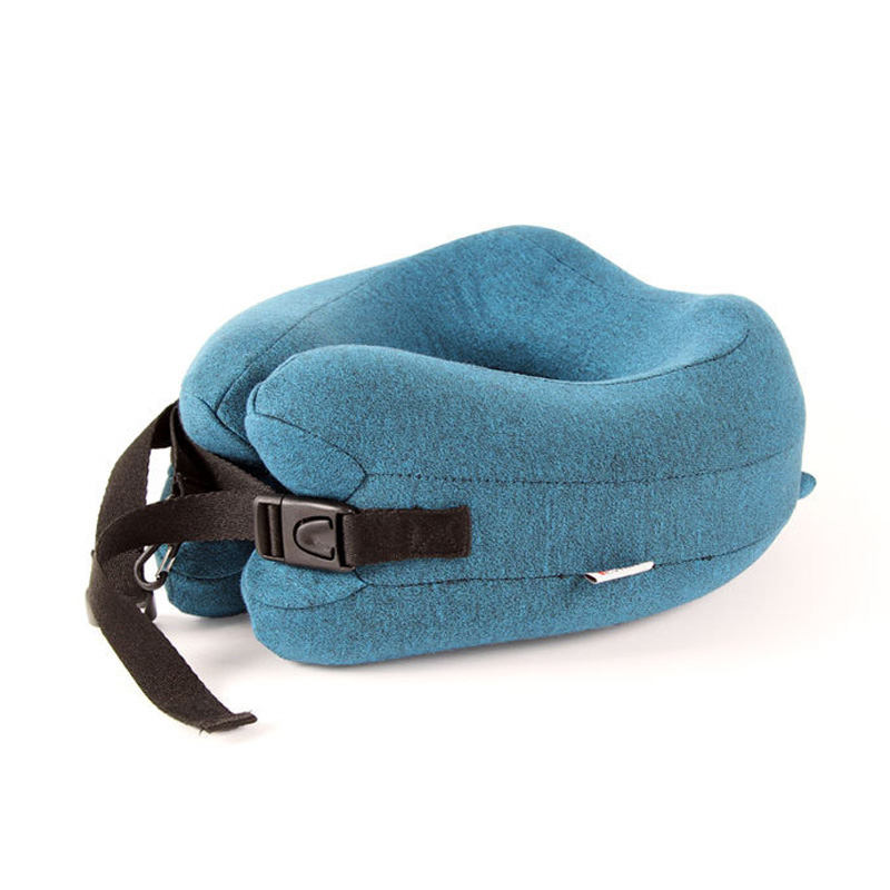 Gray neck pillow airplane