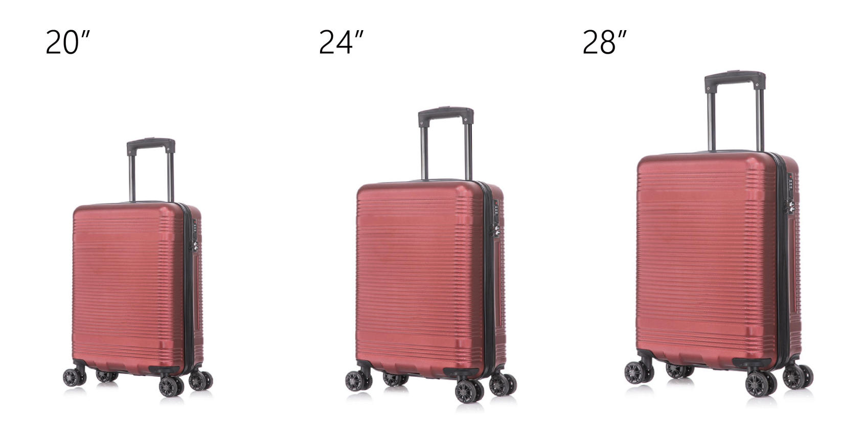 Premium 20/24/28 Inch ABS Hardside Luggage Full Details