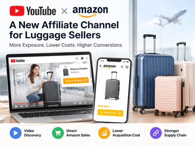 YouTube와 Amazon의 새로운 제휴 채널: 여행 가방 판매자를 위한 새로운 마케팅 채널